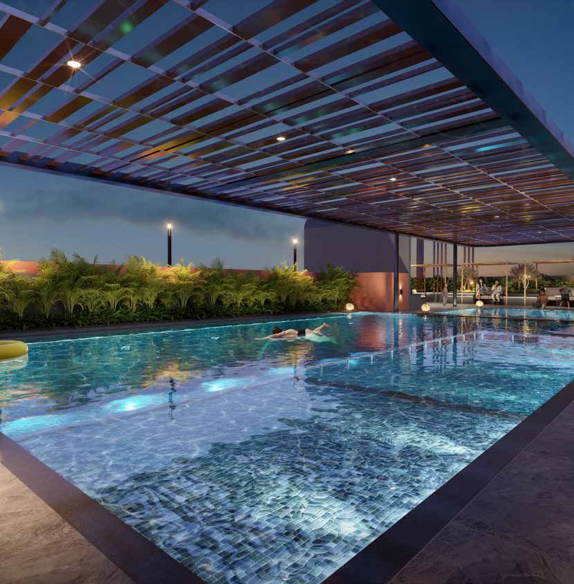Rooftop Swimming Pool Terrace Clubhouse Heart of Harmony by CKPC Kudlu Gate Bangalore
